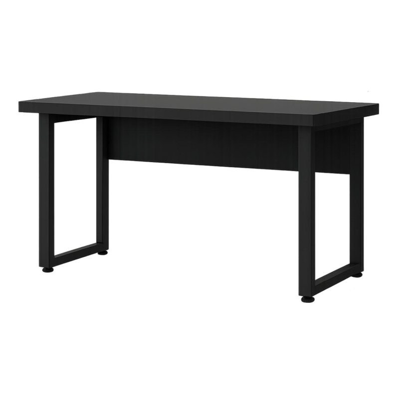 Mesa Escritório PÉ QUADRO – 1,50×0,60m – S/ Gavetas – PRETO / PRETO – 26002 RORIZ Móveis para Escritório Linha 40mm Preto / Preto 4