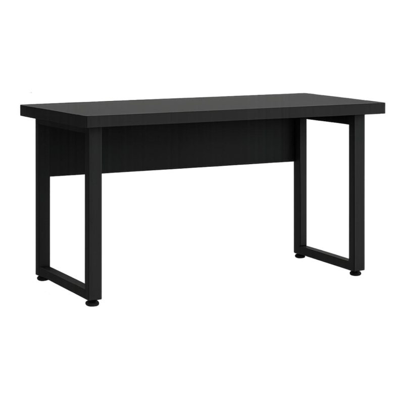 Mesa Escritório PÉ QUADRO – 1,50×0,60m – S/ Gavetas – PRETO / PRETO – 26002 RORIZ Móveis para Escritório Linha 40mm Preto / Preto 2