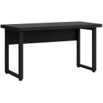 Mesa Escritório PÉ QUADRO – 1,70×0,70m – S/ Gavetas – PRETO / PRETO – 26003 RORIZ Móveis para Escritório Linha 40mm Preto / Preto 9