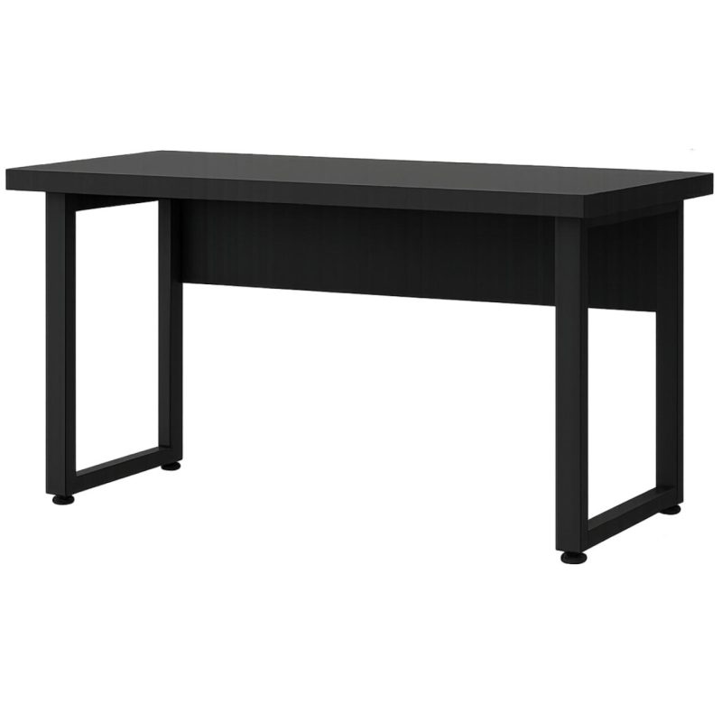 Mesa Escritório PÉ QUADRO – 1,70×0,70m – S/ Gavetas – PRETO / PRETO – 26003 RORIZ Móveis para Escritório Linha 40mm Preto / Preto 4