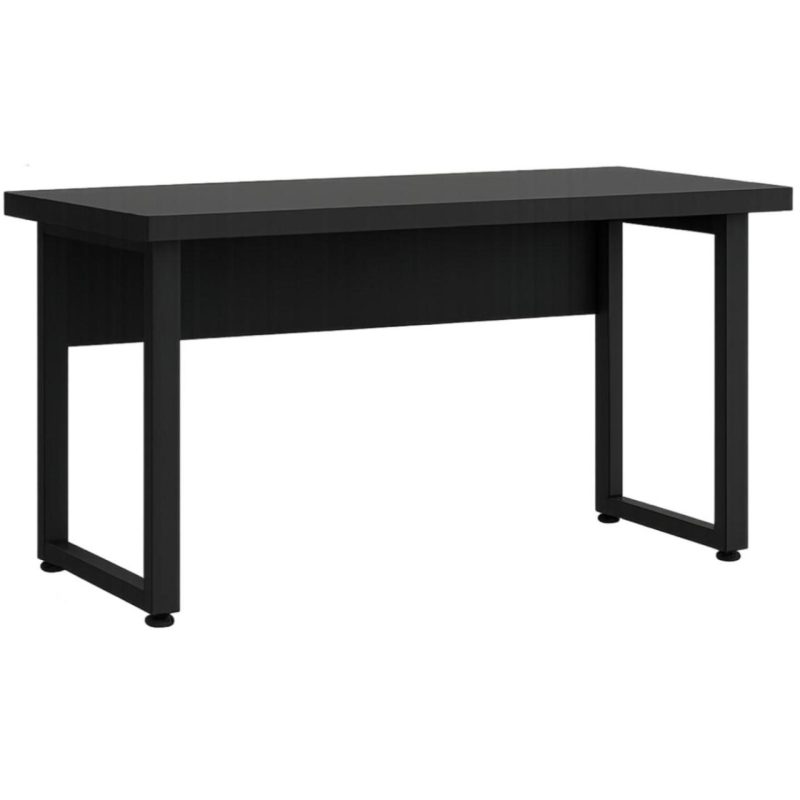 Mesa Escritório PÉ QUADRO – 1,70×0,70m – S/ Gavetas – PRETO / PRETO – 26003 RORIZ Móveis para Escritório Linha 40mm Preto / Preto 2