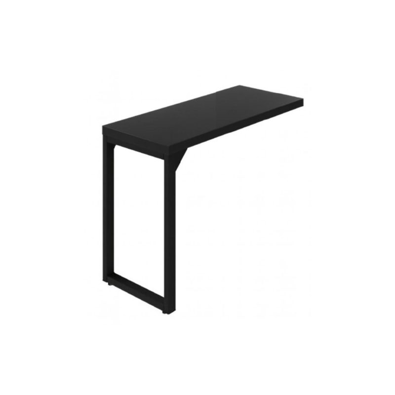 Mesa AUX PÉ QUADRO – 0,90×0,45m – PRETO/PRETO – 26004 RORIZ Móveis para Escritório Linha 40mm Preto / Preto 2