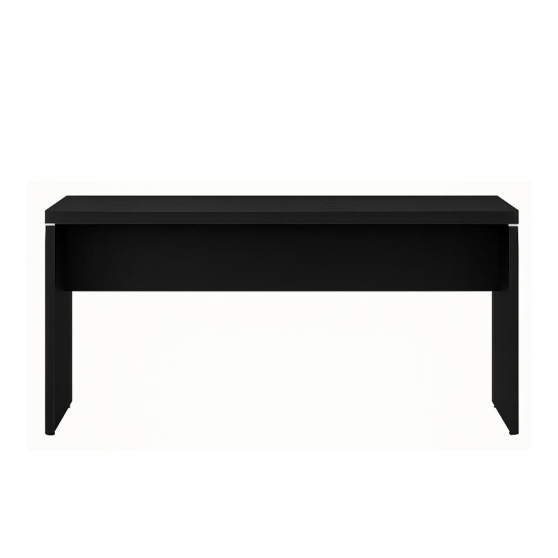 Mesa Escritório 1,50×0,60m – S/ Gavetas – PRETO/PRETO – 26006 RORIZ Móveis para Escritório Linha 40mm Preto / Preto 3
