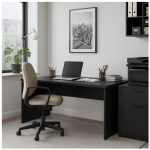 Mesa Escritório 1,70×0,70m – S/ Gavetas – PRETO/PRETO – 26007 RORIZ Móveis para Escritório Linha 40mm Preto / Preto 15
