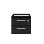 Gaveteiro suspenso – PRETO/PRETO – 26008 RORIZ Móveis para Escritório Linha 40mm Preto / Preto 9