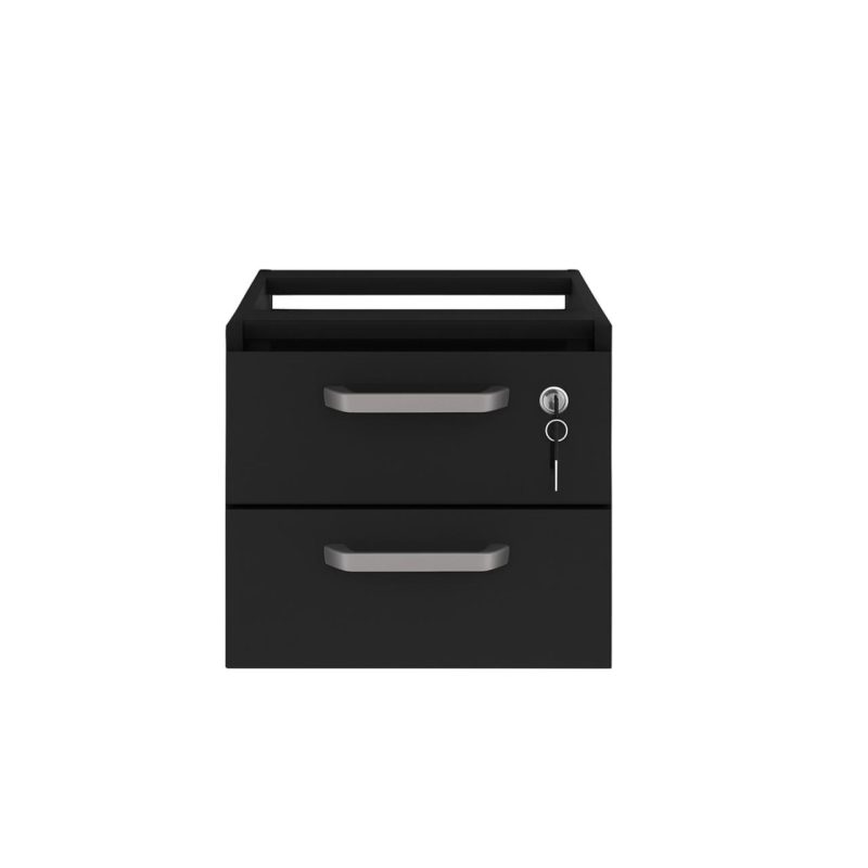 Gaveteiro suspenso – PRETO/PRETO – 26008 RORIZ Móveis para Escritório Linha 40mm Preto / Preto 5