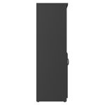 Armário Alto com Portas Inferiores e Prateleiras Abertas – MDP Preto – 26033 RORIZ Móveis para Escritório Linha 40mm Preto / Preto 12