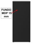 Arquivo de Madeira para Pasta Suspensa com 4 Gavetas – MDP PRETO – 26035 RORIZ Móveis para Escritório Linha 40mm Preto / Preto 14
