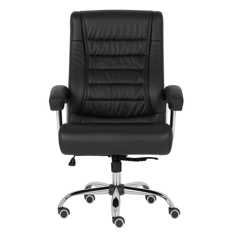 Poltrona LUXO IMPORTADA Concha Dupla Syncron – Couríssimo Preto – 30017 RORIZ Móveis para Escritório Presidente 3
