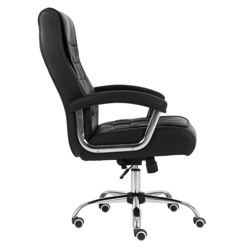 Poltrona LUXO IMPORTADA Concha Dupla Syncron – Couríssimo Preto – 30017 RORIZ Móveis para Escritório Presidente 4