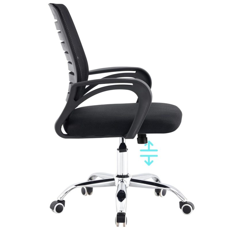 Cadeira para Escritório Tela OZY com Braço – Cor Preta – 30055 RORIZ Móveis para Escritório Cadeira de Tela 3