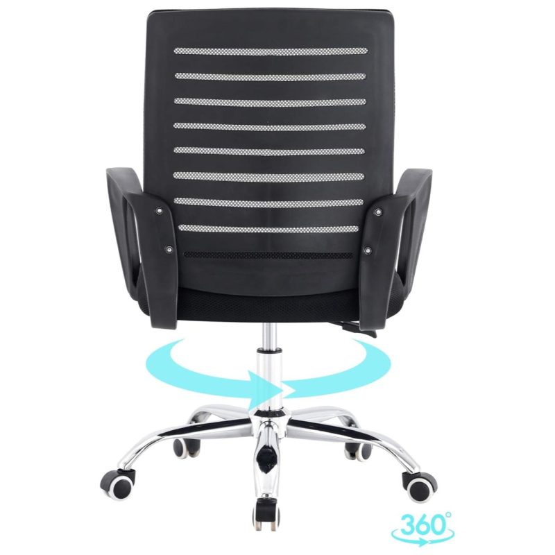 Cadeira para Escritório Tela OZY com Braço – Cor Preta – 30055 RORIZ Móveis para Escritório Cadeira de Tela 4