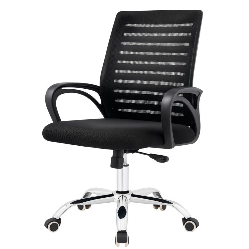 Cadeira para Escritório Tela OZY com Braço – Cor Preta – 30055 RORIZ Móveis para Escritório Cadeira de Tela 5