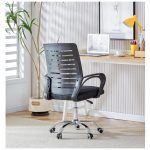 Cadeira para Escritório Tela OZY com Braço – Cor Preta – 30055 RORIZ Móveis para Escritório Cadeira de Tela 15