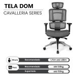 Cadeira de Escritório Presidente TELA DOM – Cor Preta – 32869 RORIZ Móveis para Escritório Cadeira de Tela 15
