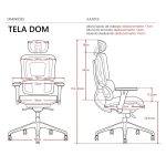 Cadeira de Escritório Presidente TELA DOM – Cor Preta – 32869 RORIZ Móveis para Escritório Cadeira de Tela 16