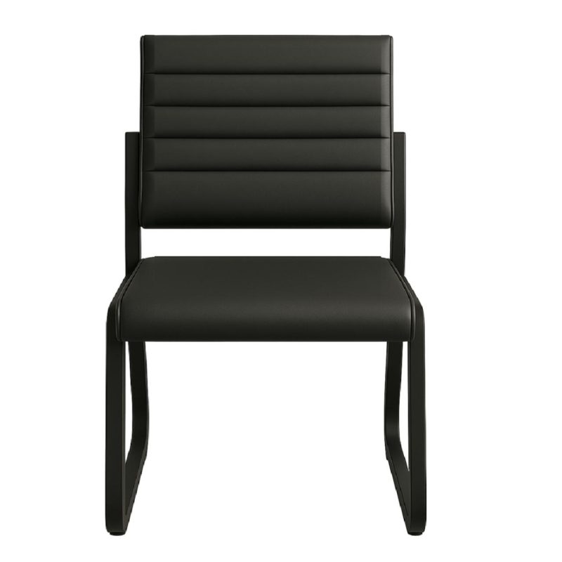 Poltrona para Escritório Estofada – TRIX – Cor Preta – 35119 RORIZ Móveis para Escritório Cadeira Longarina Sofanete 3