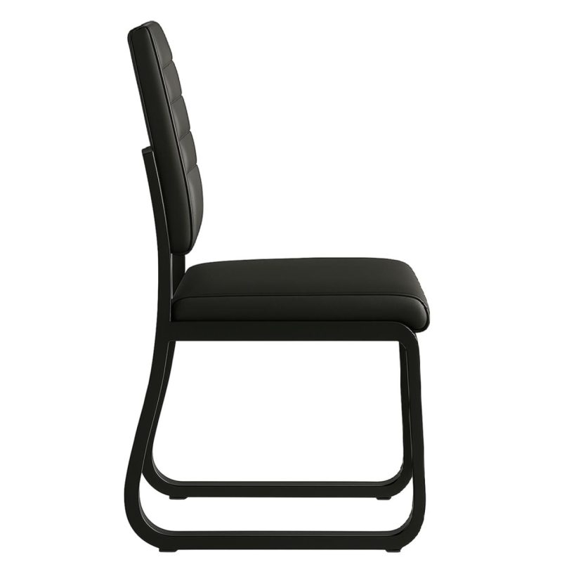 Poltrona para Escritório Estofada – TRIX – Cor Preta – 35119 RORIZ Móveis para Escritório Cadeira Longarina Sofanete 4