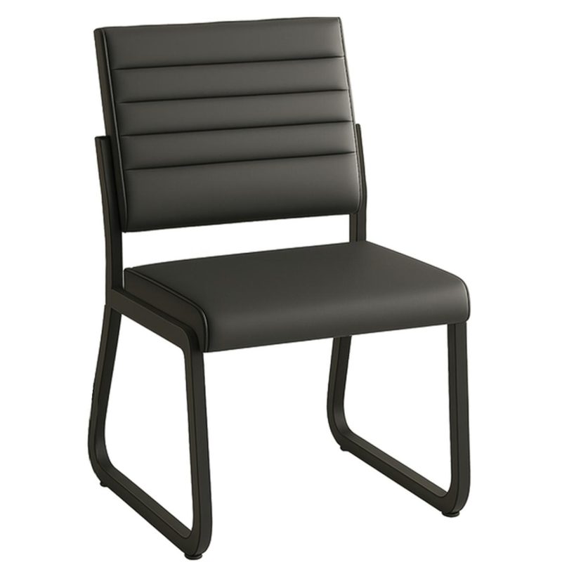 Poltrona para Escritório Estofada – TRIX – Cor Preta – 35119 RORIZ Móveis para Escritório Cadeira Longarina Sofanete 2