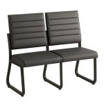 Sofanete para Escritório Estofada com 02 Lugares – TRIX – Pés PRETO – 35120 RORIZ Móveis para Escritório Cadeira Longarina Sofanete 10