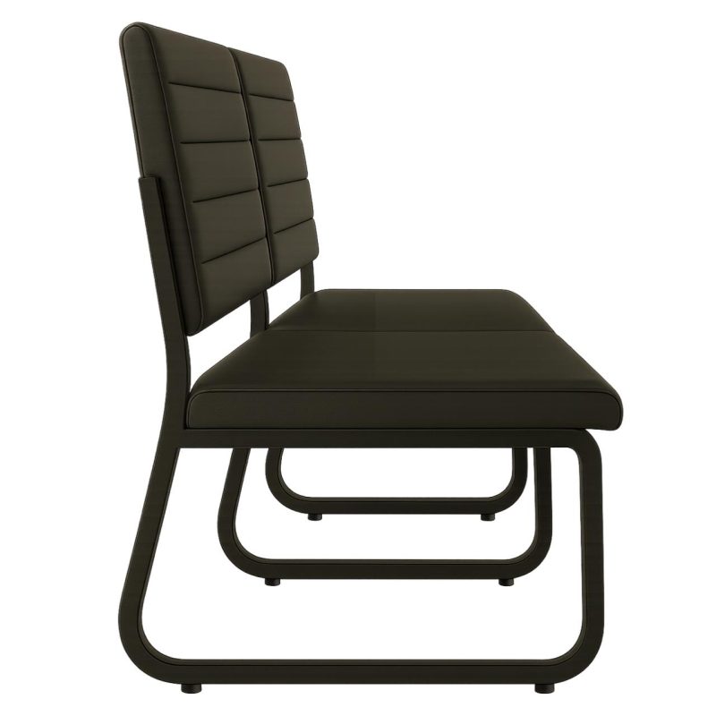 Sofanete para Escritório Estofada com 02 Lugares – TRIX – Pés PRETO – 35120 RORIZ Móveis para Escritório Cadeira Longarina Sofanete 4