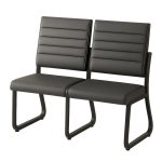 Sofanete para Escritório Estofada com 02 Lugares – TRIX – Pés PRETO – 35120 RORIZ Móveis para Escritório Cadeira Longarina Sofanete 14