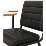 Poltrona Universitária TRIX Estofada com Prancheta Fixa – Corino Preto – 35121 RORIZ Móveis para Escritório Carteira Escolar 13
