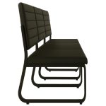 Sofanete para Escritório Estofada com 03 Lugares – TRIX – Pés PRETO – 35123 RORIZ Móveis para Escritório Cadeira Longarina Sofanete 13