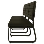 Sofanete para Escritório Estofada com 03 Lugares – TRIX – Pés PRETO – 35123 RORIZ Móveis para Escritório Cadeira Longarina Sofanete 15