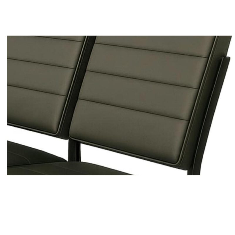 Sofanete para Escritório Estofada com 03 Lugares – TRIX – Pés PRETO – 35123 RORIZ Móveis para Escritório Cadeira Longarina Sofanete 8